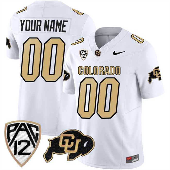 Mens Colorado Buffaloes Active Player Custom White 2023 F.U.S.E. Stitched Football Jersey->customized ncaa jersey->Custom Jersey